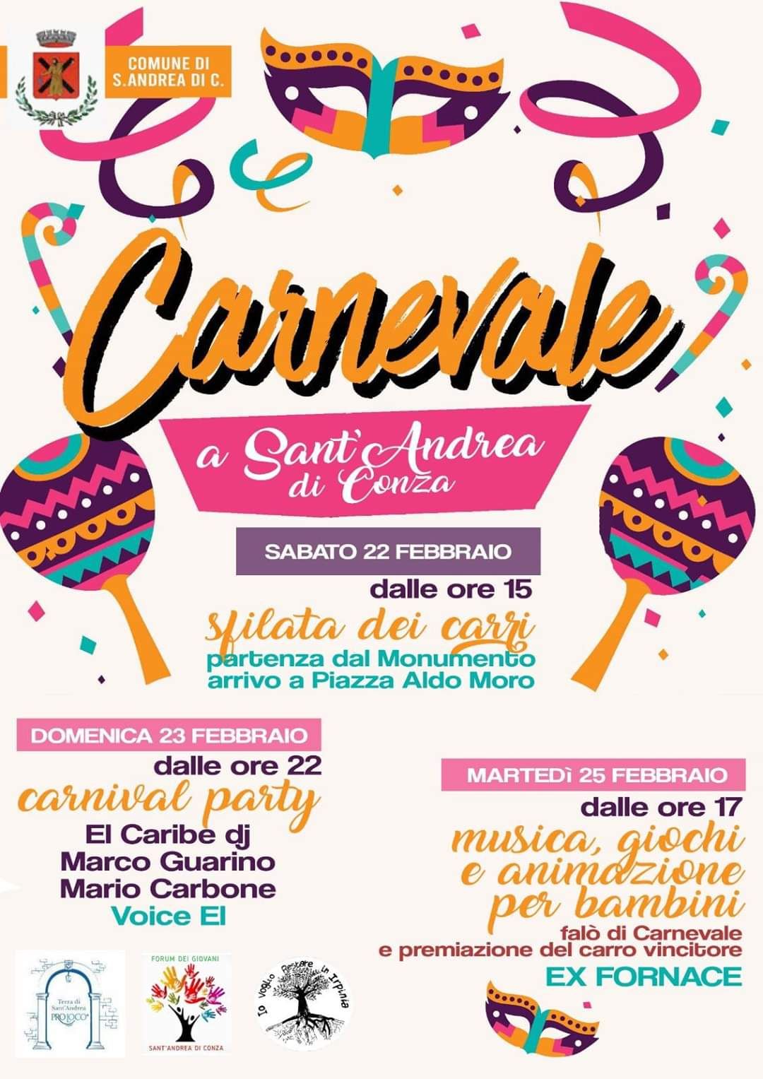 Carnevale a Solofra, la sfilata dei carri e gli eventi per bambini